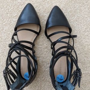 BCBG Pointed Toe Strappy Ballet